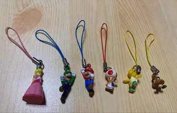 슈퍼 마리오 캐릭터 미니어처 스트랩 6종