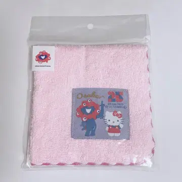 오사카 간사이 만박 산리오 콜라보 키티 핸드 타월 손수건 핑크
