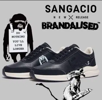 [ 미사용 새상품 ] 반크시 x 뉴 BLOW 천연 가죽 스니커즈 25.5