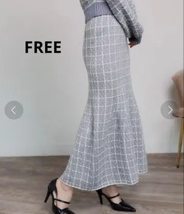 미사용 트위드 니트 머메이드 스커트 FREE 사이즈