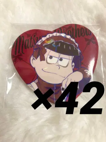 오소마츠 6쌍둥이 오소마츠 하트형 홀로그램 캔뱃지 저지 메이드