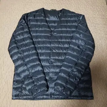 나일론제 다운 자켓 L 사이즈 블랙