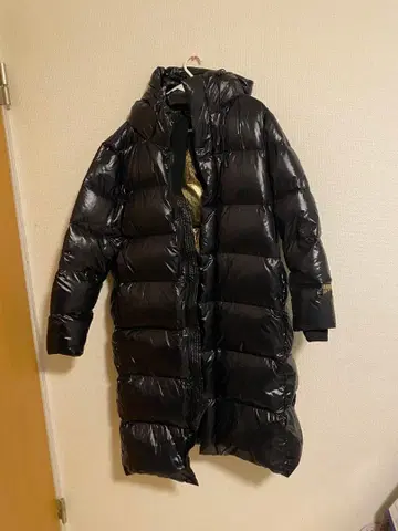 BLACK GOLD 롱 다운 자켓 블랙