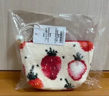 [택 포함 새상품] 스트로베리 도트 보트형 파우치 러브리 바이 페이러