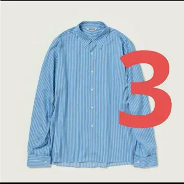 AURALEE 25AW 코튼 실크 스트라이프 셔츠 3