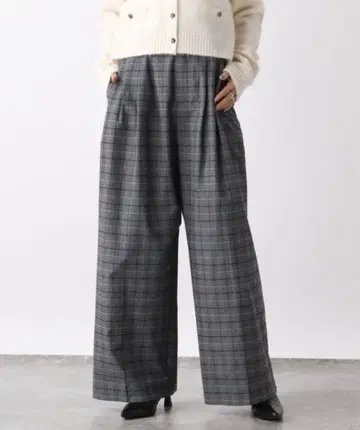 지나시스 4턱 하이웨스트 와이드 팬츠