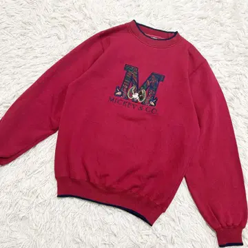 올드 Mickey 미키마우스 디즈니 맨투맨 90s 자수