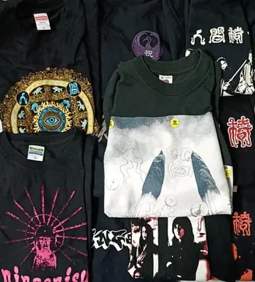 인간의자 T셔츠 10벌 세트 밴드T셔츠 반T 레어 빈티지