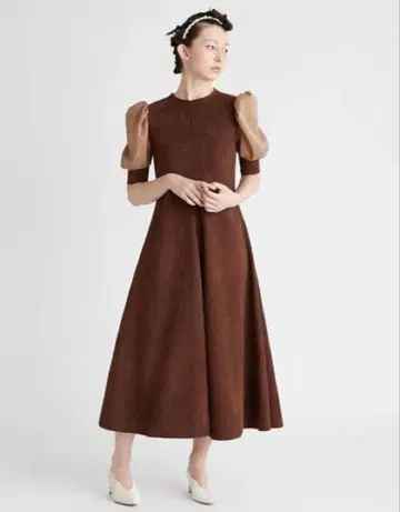 퍼 퍼 퍼프 플레어 컷 원피스 원사이즈