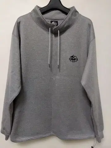 CAMP7 그레이 하이넥 맨투맨 S