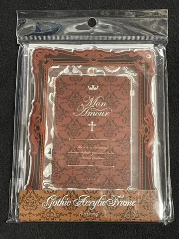 후쿠야 고딕 아크릴 프레임 카드 사이즈 오렌지