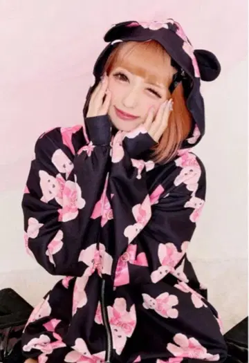 Princess Melody 리본 곰돌이 후드티