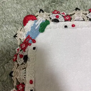 치카자와 레이스 타월 손수건 도시코이 일본 화이트 택 포함 새상품