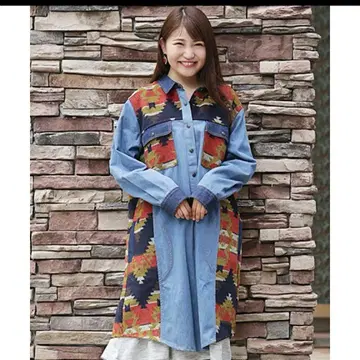 티티카카 데님 셔츠 원피스