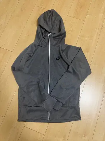 ASICS 그레이 풀 집업 후드티