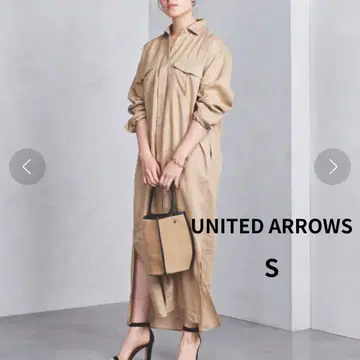 유나이티드 애로우즈 S 린넨 긴팔 셔츠 원피스 36 셔츠 원피스
