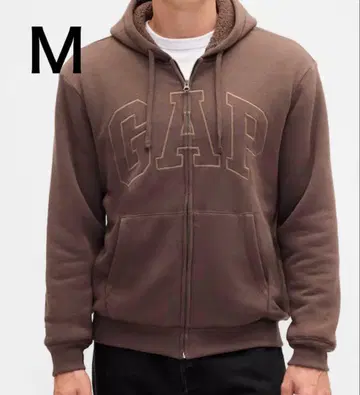새상품 택 포함 GAP 보아 안감 후드티 M 브라운 gap