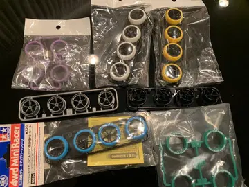 TAMIYA 미니 사륜구동 하드 배럴 타이어 휠 세트