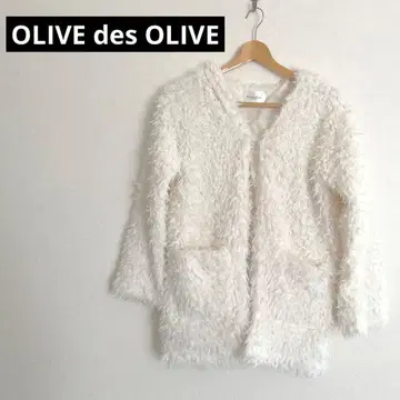 새상품급 화이트 보아 오픈 프론트 자켓 OLIVE des OLIVE