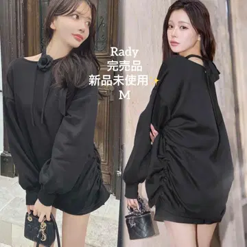 미사용 새상품 Rady 코사지 트레이닝복 완판템 M 원피스 블랙