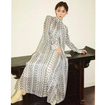 FRAY 프린트 보타이 원피스