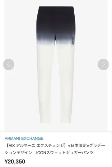 [정가 20350엔] 아르마니 그라데이션 팬츠