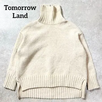 투모로우랜드 캐시미어 혼방 하이넥 니트 풀오버 슬릿