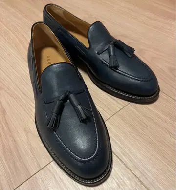 미사용품 리갈 12VR 태슬 로퍼 U칩 가죽 블루