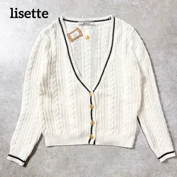 lisette 리제타 글렌블랑 코튼 린넨 케이블 니트 가디건
