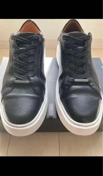 아우르 디바이스1 AOURE DEVICE1 블랙 레더 스니커즈