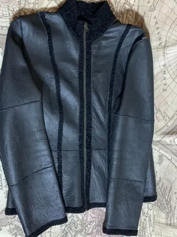 구제 의류 리버서블 시어링 가죽 자켓