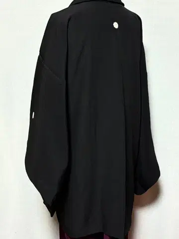 새상품급 기모노 순수 실크 블랙 삼문장 하오리 (하오리 끈) 선착순