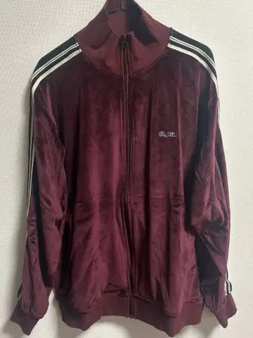컨디션 최상 SIGNAL 와인색 저지 트랙 자켓 사이즈 S