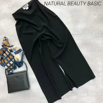 내추럴 뷰티 베이직 하이웨스트 팬츠 슬랙스 블랙 s