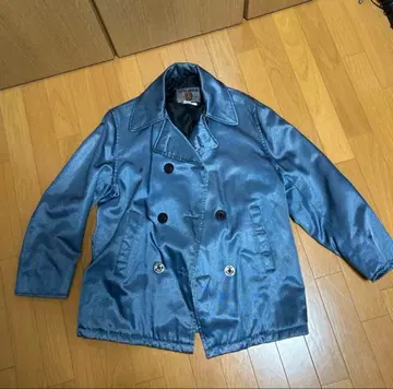 90s US street 'SPIE WAK' 메탈릭 피 코트