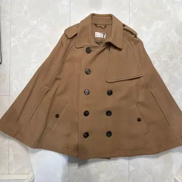 [ 미사용 새상품 ] soeur7 판초 코트 카멜