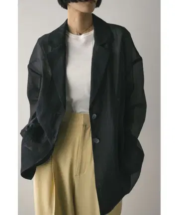 [ 새상품급 ] STYLEMIXER 블랙 시어 테일러 자켓