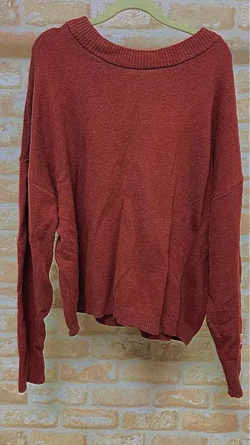 Java 클래식 엘프/2way 니트 스웨터/L/백 버튼 브라운