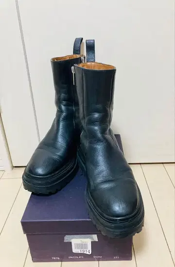 자라 멋진 워크 부츠 천연 가죽 38