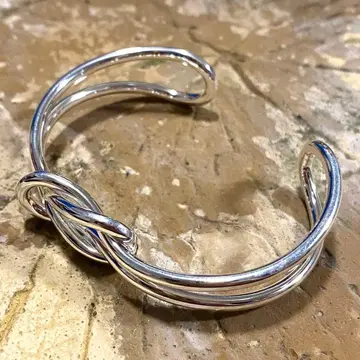 매듭 리본 실버 925 뱅글 팔찌 실버 w162