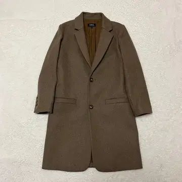 A.P.C. 브라운 베이지 체스터 코트 여성용 사이즈 34 XS