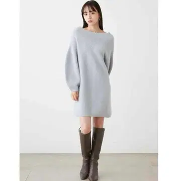 SNIDEL 니트 원피스 라이트 블루