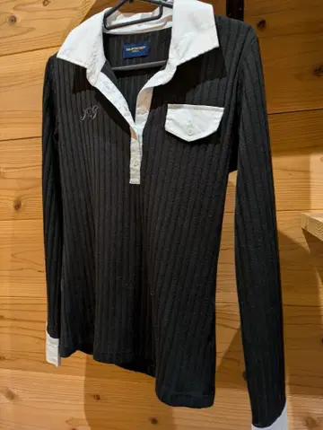 KISS ON THE GREEN 긴팔 피케 셔츠 셔츠 여성용 의류