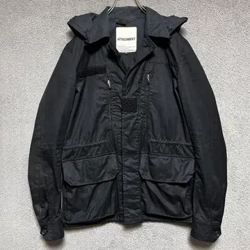어태치먼트 후드 부착 밀리터리 자켓 ATTACHMENT 블랙