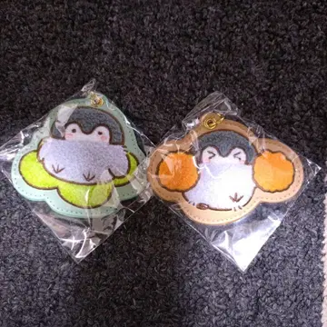 코우펜짱 복슬복슬 사가 자수 키링 2개 세트