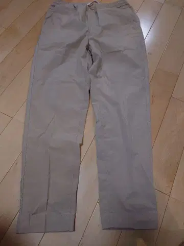 베이지 치노 팬츠 허리밴딩