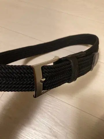 숙성 러버 메쉬 벨트 with 토스카나 가죽/블랙 S 사이즈
