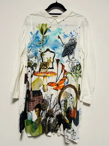 새상품 그라니프 셔츠 원피스 화이트 셔츠