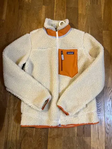 Patagonia 플리스 자켓 M 크림 오렌지