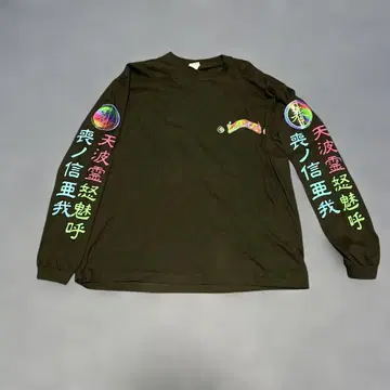 중국 투어 증가 연출 블랙 긴팔 티셔츠 블랙 L